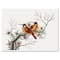 Designart - Two Chinese Birds On A Flowering Tree Branch - Traditional Canvas Wall Art Print